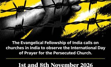 Evangelical Fellowship of India Calls Churches to Pray for Persecuted Christians on 1 and 8 November