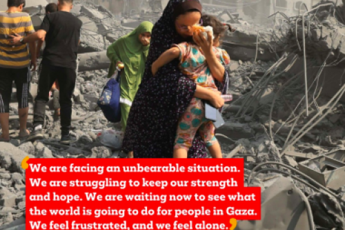 Church leaders and aid agencies call for end to fighting in Gaza